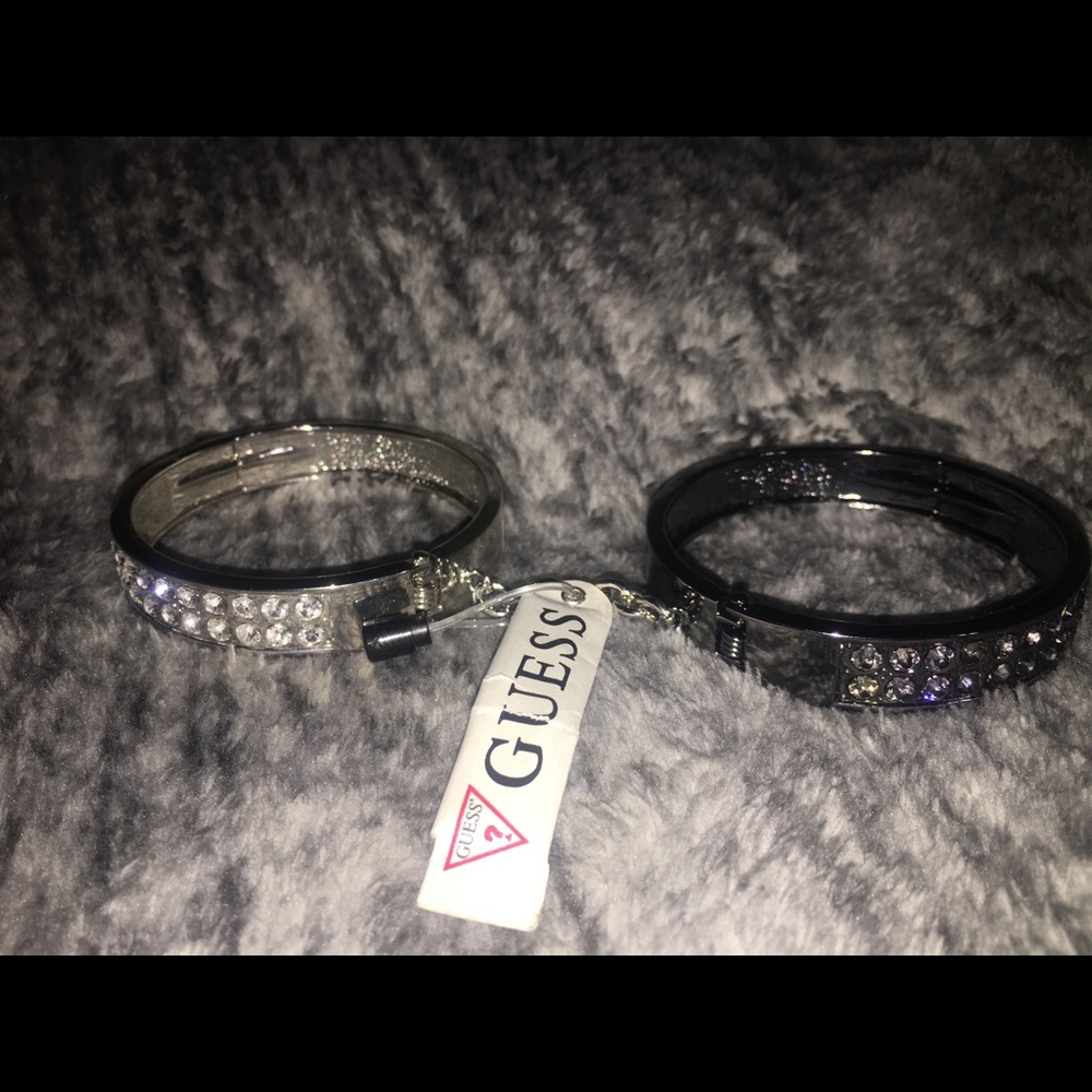 Guess double link jeweled bracelets